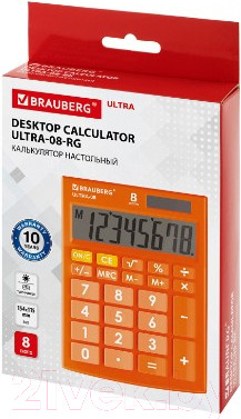Изображение товара Калькулятор Brauberg Ultra-08-RG / 250511 (оранжевый)