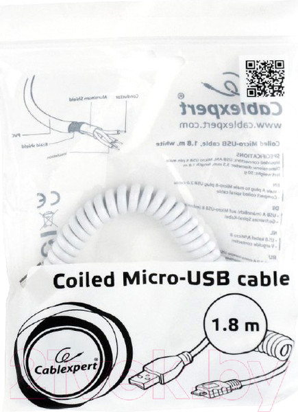 Изображение товара Кабель Gembird CC-mUSB2C-AMBM-6-W (белый)