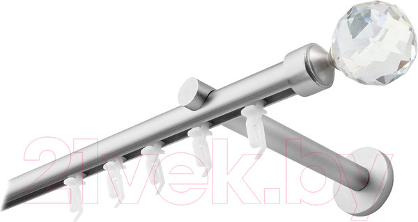 Изображение товара Карниз для штор Lm Decor Кристалл 19мм 1р (сатин, 2.0м)