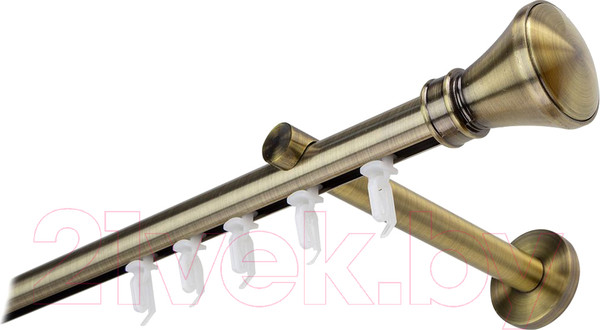 Изображение товара Карниз для штор Lm Decor Люксор 19мм 1р (антик, 1.6м)