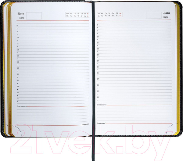 Изображение товара Ежедневник Brauberg Rainbow / 113497 (черный/желтый)