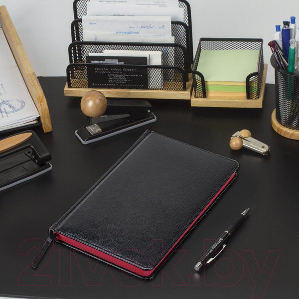 Изображение товара Ежедневник Brauberg Rainbow / 113498 (черный/красный)