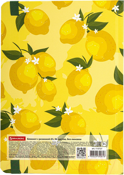 Изображение товара Записная книжка Brauberg Lemons / 113727