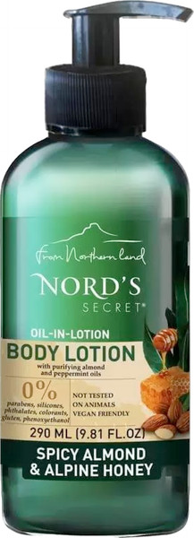 Изображение товара Лосьон для тела Nord's Secret С эфирным маслом Пряный миндаль и альпийский мед (290мл)