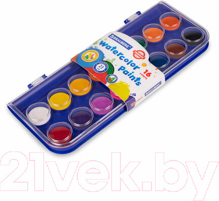 Изображение товара Акварельные краски Brauberg Premium / 191744 (16цв)