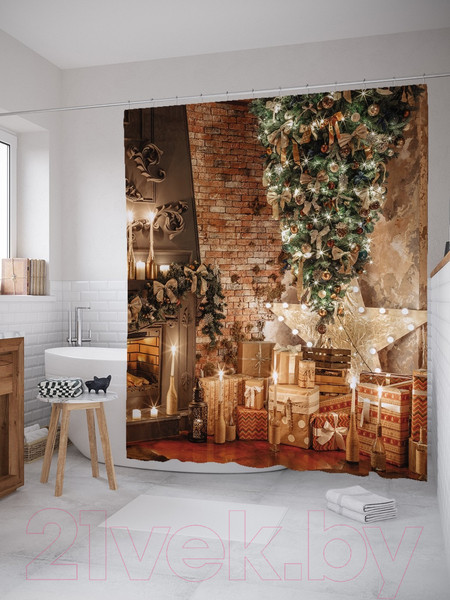 Изображение товара Шторка-занавеска для ванны JoyArty Подарки для семьи / sc_78656