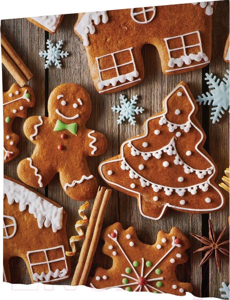 Изображение товара Шторка-занавеска для ванны JoyArty Праздничные пряники / sc_78633