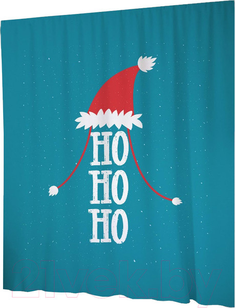 Изображение товара Шторка-занавеска для ванны JoyArty Хо-хо-хо в новогоднюю ночь / sc_290634