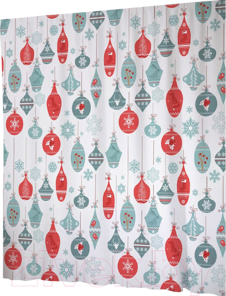 Изображение товара Шторка-занавеска для ванны JoyArty Праздничная фантазия / sc_20298