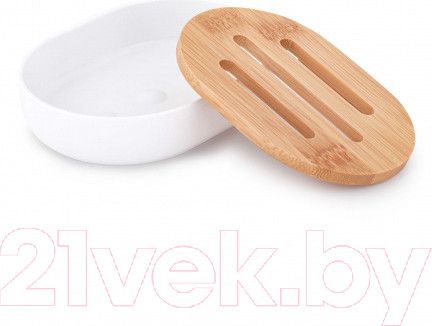 Изображение товара Мыльница Альтернатива Бамбук / М8061 (белый)