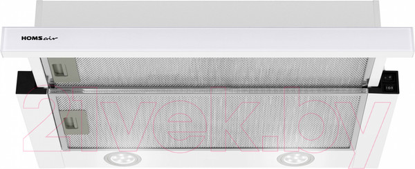 Изображение товара Вытяжка телескопическая HOMSair Flat 60 Glass (белый)