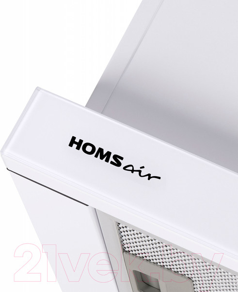 Изображение товара Вытяжка телескопическая HOMSair Flat 60 Glass (белый)