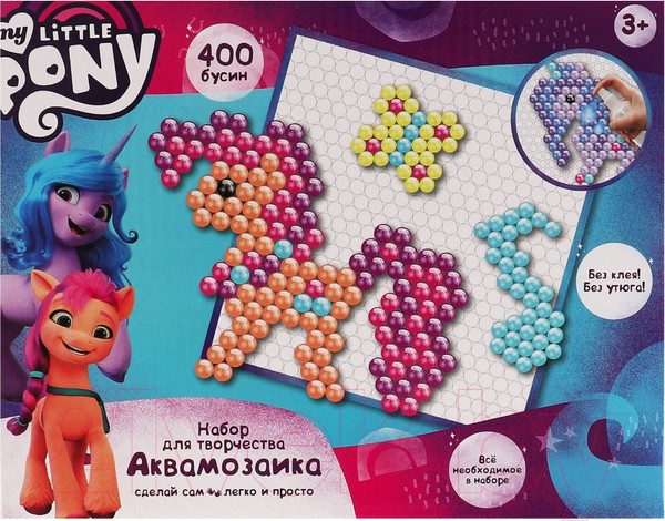 Изображение товара Развивающая игра MultiArt Аквамозаика Мой Маленький Пони / AB400-MLP2