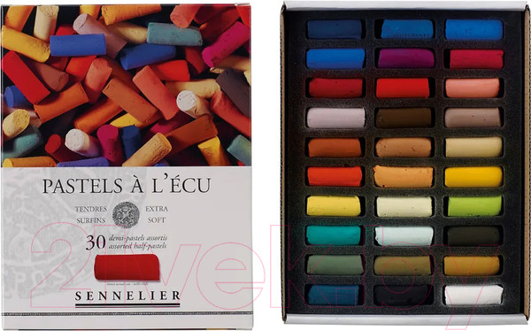 Изображение товара Набор сухой пастели Sennelier A l'ecu Half Pastel / N132285 (30цв)