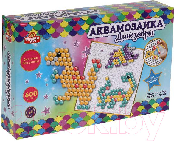 Изображение товара Развивающая игра MultiArt Аквамозаика Динозавры / ABMA600-5