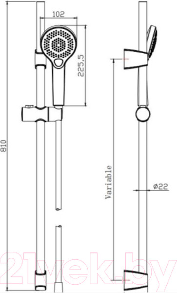 Изображение товара Душевой гарнитур Cersanit Neno 63696