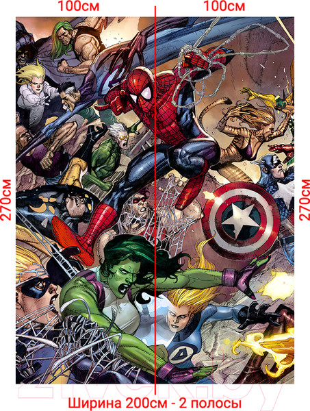 Изображение товара Фотообои листовые Arthata Fotooboi-GeroiMult-191 (200x270)