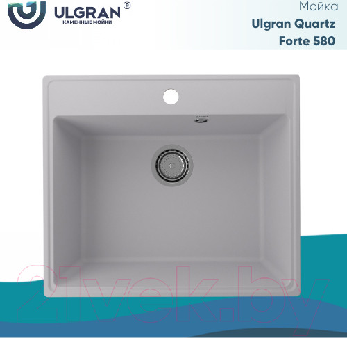 Изображение товара Мойка кухонная Ulgran Quartz Forte 580-04 (платина)