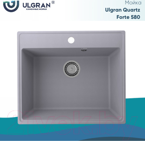 Изображение товара Мойка кухонная Ulgran Quartz Forte 580-05 (бетон)
