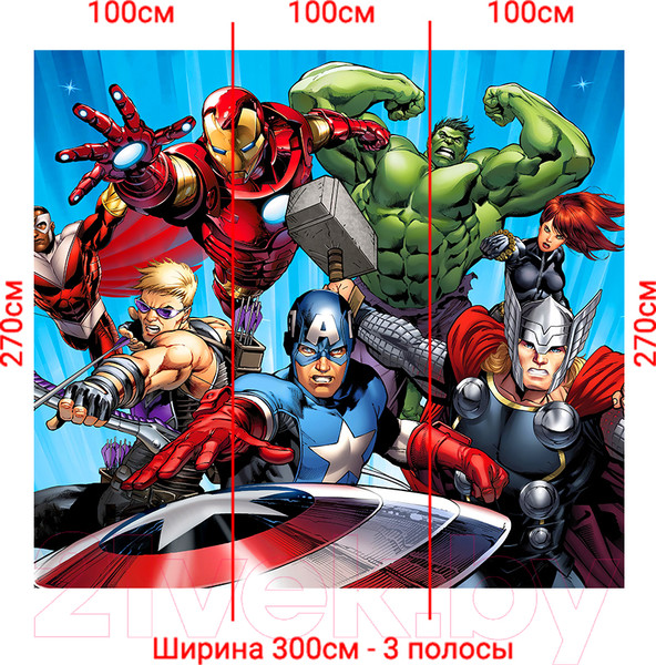 Изображение товара Фотообои листовые Arthata Fotooboi-GeroiMult-196 (300x270)