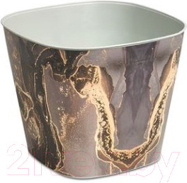 Изображение товара Вазон Violet Ротанг Квадратное с поддоном / 38125150 (мрамор)