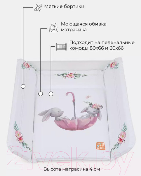 Изображение товара Пеленальный матрас Топотушки Малыши New №2 71x80