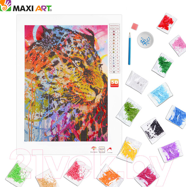 Изображение товара Набор алмазной вышивки Maxi Art Гепард / MA-KN0262-3