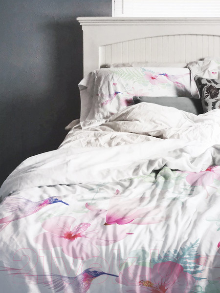 Изображение товара Комплект постельного белья JoyArty Труды колибри / bls_12394_euro