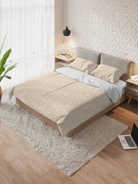 Изображение товара Комплект постельного белья JoyArty Листовые линии / bls_13524_euro