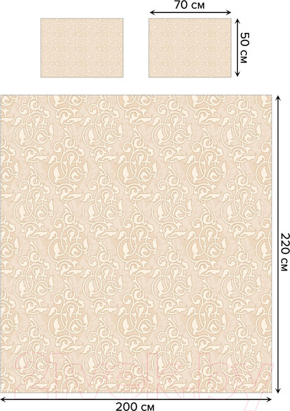 Изображение товара Комплект постельного белья JoyArty Листовые линии / bls_13524_euro