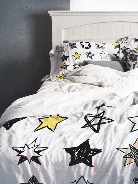 Изображение товара Комплект постельного белья JoyArty Креативные звезды / bls_18383_euro