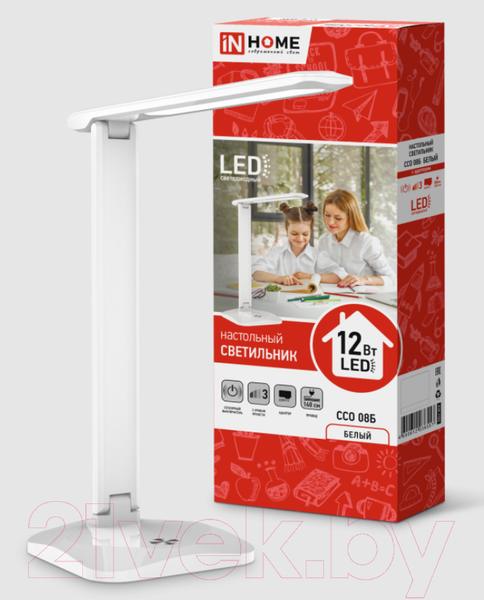 Изображение товара Настольная лампа INhome ССО 08Б / 4690612036557 (белый)