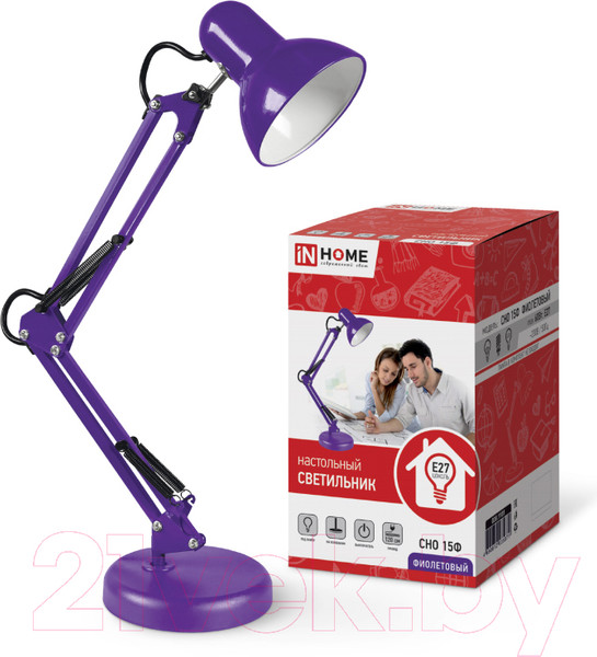 Изображение товара Настольная лампа INhome СНО 15Ф / 4690612035871 (фиолетовый)