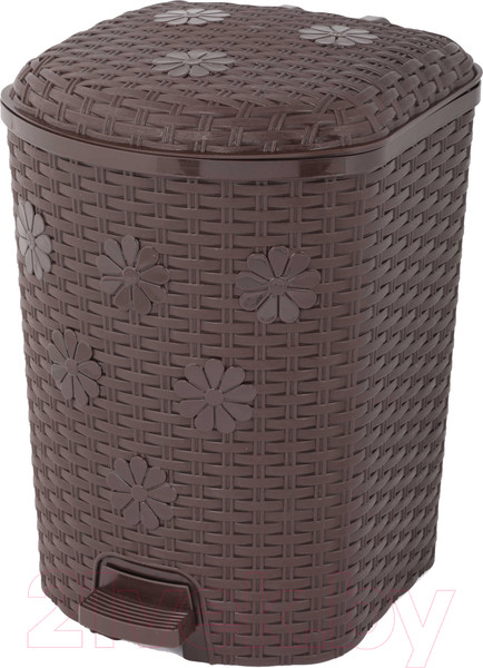 Изображение товара Мусорное ведро Альтернатива Плетенка / М7996 (венге)