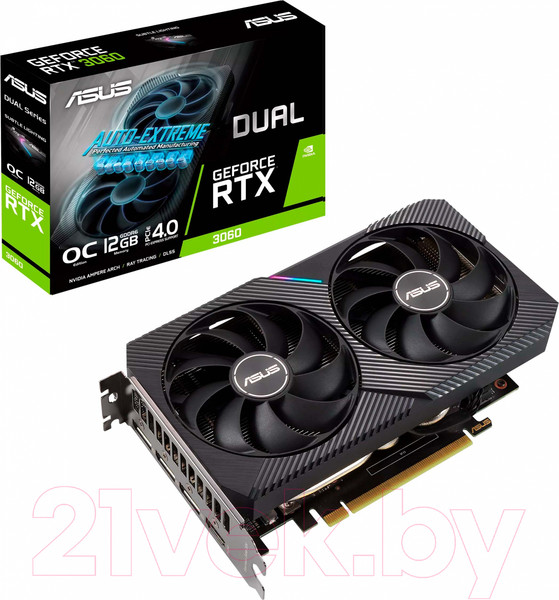 Изображение товара Видеокарта Asus RTX 3060 V2 OC Edition 1 (DUAL-RTX3060-O12G-V2)