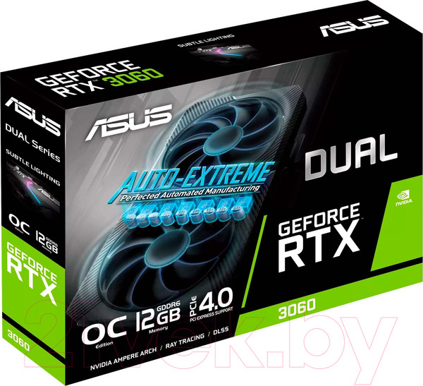 Изображение товара Видеокарта Asus RTX 3060 V2 OC Edition 1 (DUAL-RTX3060-O12G-V2)