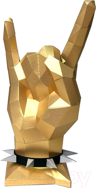 Изображение товара Объемная модель Paperraz Жест Коза / PP-2JKO-GLD (золото)