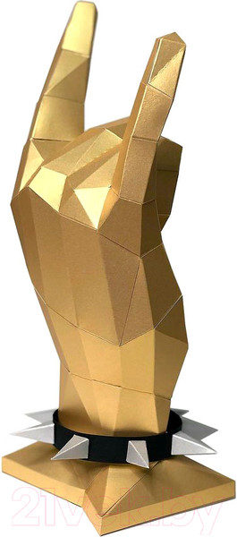 Изображение товара Объемная модель Paperraz Жест Коза / PP-2JKO-GLD (золото)