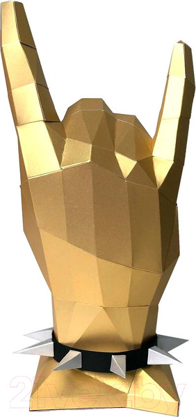 Изображение товара Объемная модель Paperraz Жест Коза / PP-2JKO-GLD (золото)