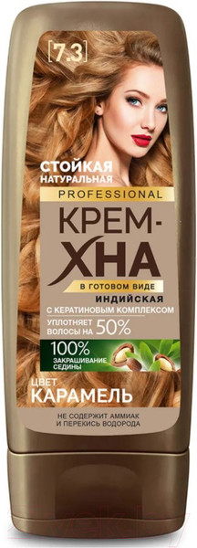 Изображение товара Крем-краска для волос Fito Косметик Professional Хна Индийская Карамель  (140мл)