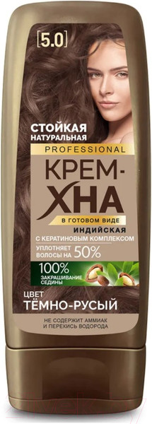 Изображение товара Крем-краска для волос Fito Косметик Professional Хна Индийская (140мл, темно-русый)