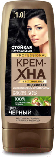 Изображение товара Крем-краска для волос Fito Косметик Professional Хна Индийская (140мл, черный)