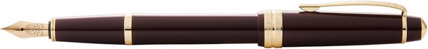 Изображение товара Ручка перьевая имиджевая Cross Bailey Light Polished Burgundy Resin And Gold Tone / AT0746-11MF