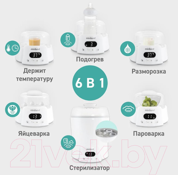 Изображение товара Стерилизатор-подогреватель для бутылочек Miniland 89233