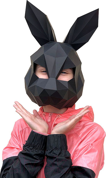 Изображение товара Объемная модель Paperraz Маска Заяц / PP-3ZAY-BLA (черный)