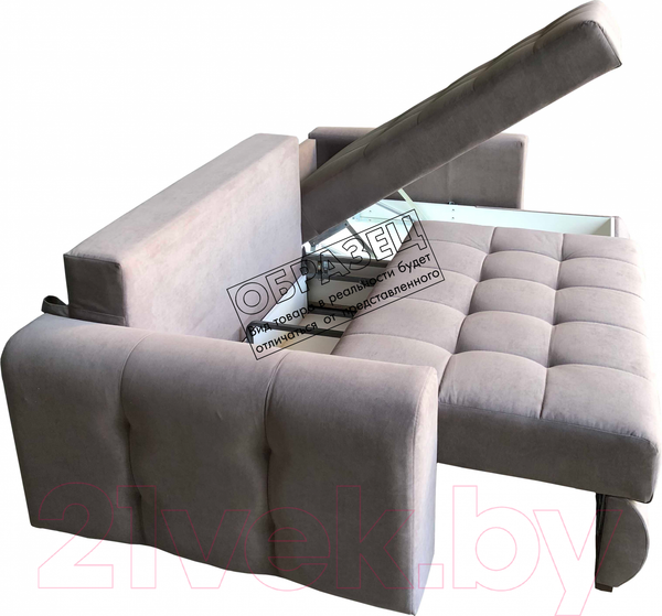 Изображение товара Диван угловой Асмана Камертон-2 левый 1.3x0.8 (саванна крем)