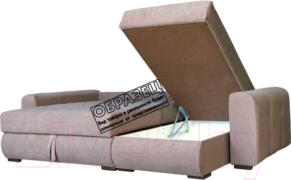 Изображение товара Диван угловой Асмана Камертон-2 левый 1.3x0.8 (саванна крем)