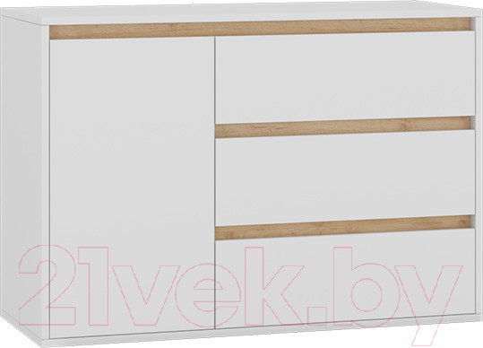 Изображение товара Тумба Интермебель Рио-2 Р-002 (белый/дуб крафт золотой)