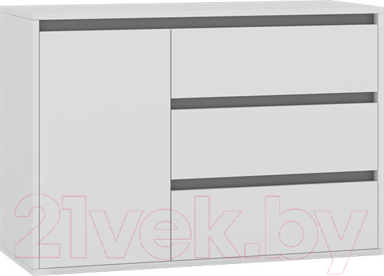 Изображение товара Тумба Интермебель Рио-2 Р-002 (белый/графит серый)