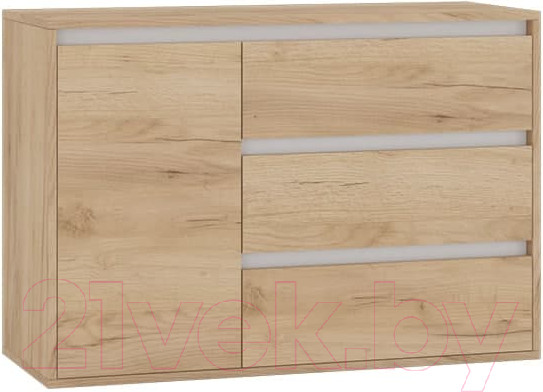 Изображение товара Тумба Интермебель Рио-2 Р-002 (дуб крафт золотой/белый)